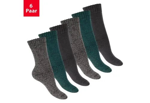 Footstar Thermosocken Damen Frottee Socken (6 Paar) Winter THERMO Socken