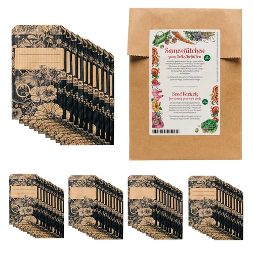  leere Samentütchen zum Selbstbefüllen und Beschriften für eigenes geerntetes 50