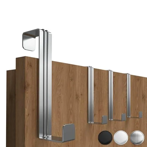 4smile Türhaken zum Einhängen, 4er Set aus Edelstahl in silber von 4smile