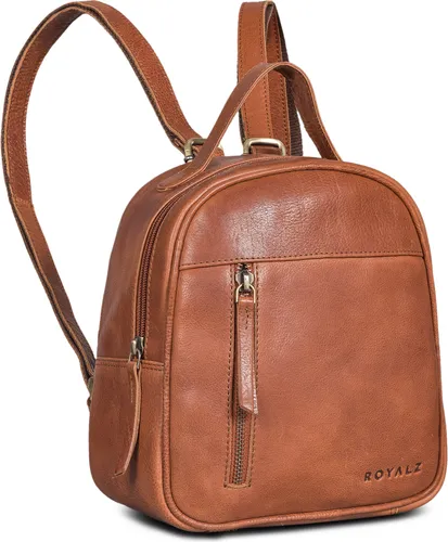 ROYALZ 'Olympia' Lässiger Kleiner Lederrucksack Damen - Damen-Rucksackhandtaschen aus hochwertigem Echtleder im Vintage Look, ideal für den Alltag mit praktischen Fächern und handlicher Größe für maximale Funktionalität.