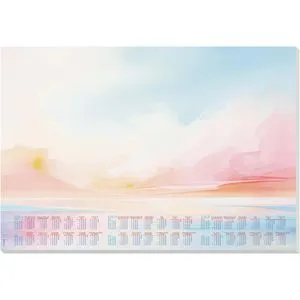 Sigel Schreibunterlage H6313, Magic Sunset, Papier, 30 Blatt, mit Kalender, 59,5 x 41cm