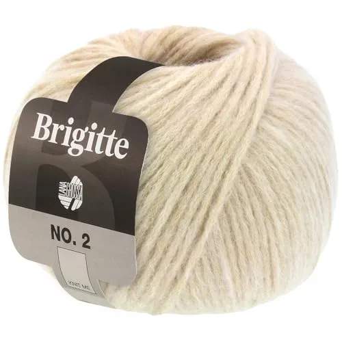 LANA GROSSA Brigitte Nr.2 | Edle Netzgarnstruktur aus Alpaka und Baumwolle | Handstrickgarn aus 47% Alpaka, 45% Baumwolle & 8% Schurwolle | 50g Wolle zum Stricken & Häkeln | 140m Garn FB 47
