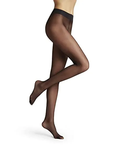 FALKE Damen Strumpfhose Matt Deluxe 20 DEN W Ti - Hochwertige 20 DEN Feinstrumpfhose in Schwarz, ideal für festliche Anlässe und den Alltag; unsichtbar und angenehm zu tragen, perfekt für Ballerinas und Pumps.