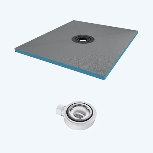 doporro Duschwanne Duschelement Befliesbar - Zuschneidbar mit Hochgeschwindigkeits-Durchfluss - Duschwannen Kategorie mit integriertem Präzisionsgefälle für 35 L/min Abfluss. Hochwertiges, zuschneidbares Design für eine einfache Montage im Badezimmer.
