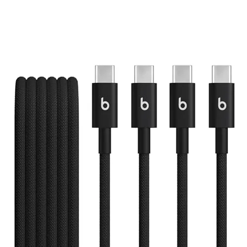 Apple Beats USB C - USB C Woven Kabel 1.50 m - USB Kabel mit 60 W Ladeleistung, ideal für schnelles Laden und Datenübertragung, perfekt für Multimedia-Anwendungen.