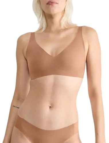 Sloggi BH Zero Feel 2 0 Soft Bra Beige S+ Damen - Funktionsunterwäsche – Nahtloser, ultraweicher Bralette für höchsten Komfort und optimale Bewegungsfreiheit, ideal für den Alltag.