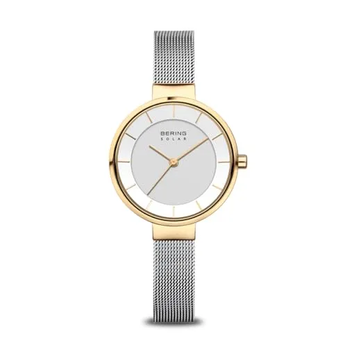 BERING Damen Uhr Quarz Movement - Solar Collection mit Saphirglas 14631-024 - Armbanduhren für Damen mit Solar-Technologie, kratzfestem Saphirglas und elegantem roségold IP-plated Edelstahlgehäuse. Ideal für stilbewusste Frauen, die Funktionalität und Design schätzen.