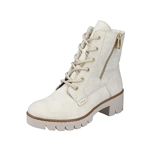 Rieker Damen Stiefeletten X5719 - Blockabsatz, bequem und ideal für entspannte Wanderungen