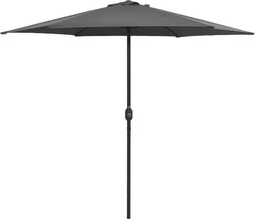 The Living Store Sonnenschirm mit Aluminium-Mast 270 x 246 cm Anthrazit