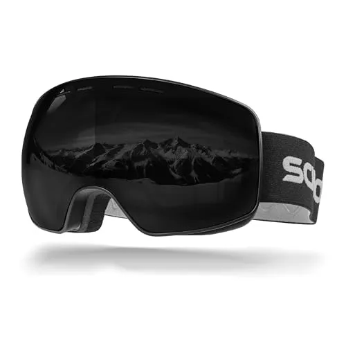 SCHNORR Skibrille Ventra Dunkel Grau S4 | Sphärisch, Anti-Fog, UV400 Skibrille Männer, Ski Brille Frauen, Snowboardbrille, schlechtes Wetter, Schibrille, Skiing Goggles