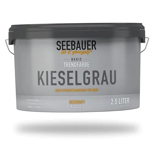 Produktbild SEEBAUER diy Trendfarbe Hellgrau 2,5L (No. T03 Kieselgrau) für den Innenbereich