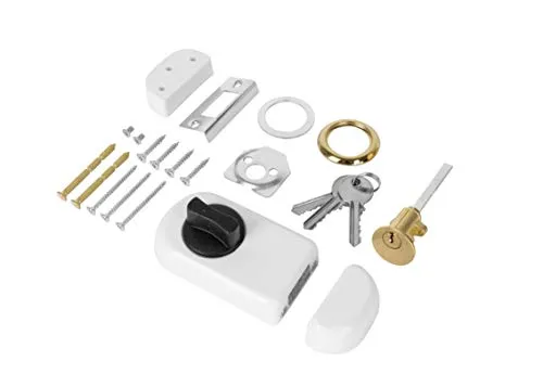 Türschloss Ergo 60mm Schloss mit Schlüssel - Zylinderschloss - Zusatzsicherung - Türschloss Haustür - Schließzylinder - Kastenschloss - Türzusatzschloss - Türriegel