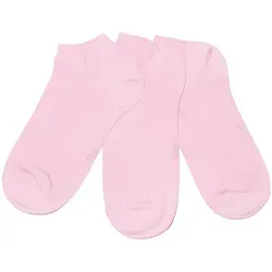 WERI SPEZIALS Strumpfhersteller GmbH Sneakersocken Kinder und Damen Sneakersocken 3-er Pack >Einfarbig< Baumwolle (Set, 3 Paar) 3er Pack rosa 39-42