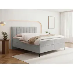 Boxspringbett mit Bettkasten 120 x 200 cm – Komfortables Polsterbett mit H4 Taschenfederkern-Matratze und Topper - Das Boxspringbett bietet stabilen Halt durch die H4 Taschenfederkern-Matratze und einen 5 cm Topper für optimalen Komfort. Der integrierte Bettkasten sorgt für zusätzlichen Stauraum und die 15 cm Bodenfreiheit erleichtert die Reinigung.