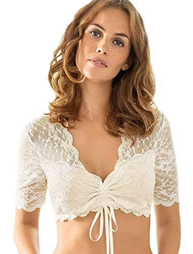 Nina von C. Spitzen Dirndlbluse Linnea Halbarm von Nina von C.