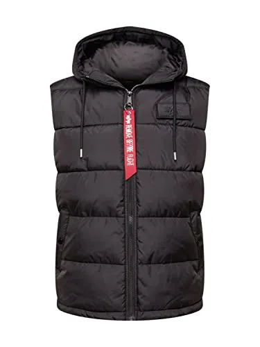 Alpha Industries Men - Hooded Puffer Vest FD - Herren-Weste aus robustem Polyester mit leichter Kunstdaunenfüllung, ideal für kalte Tage. Die verstellbare Kapuze und praktischen Taschen bieten zusätzlichen Komfort und Funktionalität.