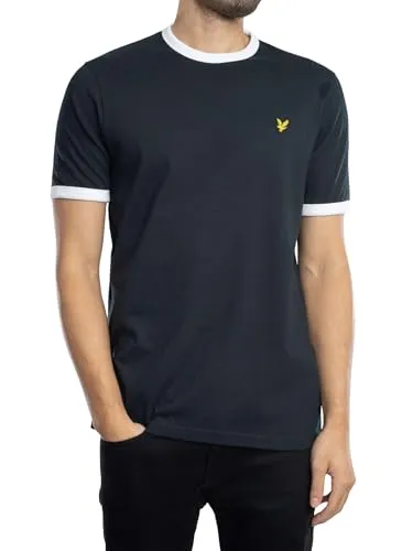 Lyle & Scott Ringer T-Shirt mit kontrastfarbenen Bündchen - Rundhalsshirt von Lyle & Scott, zeitloses Design mit stylischen Kontrasten für einen lässigen Look.