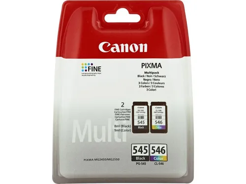 Canon Tinten 8287B005 PG-545 + CL-546 - 4-farbig, 2 Stück (2 x 8ml), original und kompatibel mit mehreren Canon Pixma Modellen