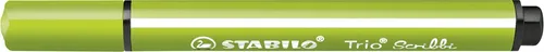 Gefederter Dreikant-Filzstift - STABILO Trio Scribbi - Einzelstift - hellgr ...