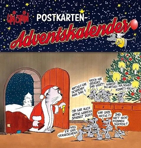 Uli Stein Adventskalender 2024 mit 24 Weihnachtskarten