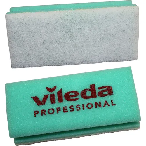 Putzschwamm Vileda kratzfrei grün gründliches reinigen ohne zu kratzen, 7x15 cm 102561 / 101881