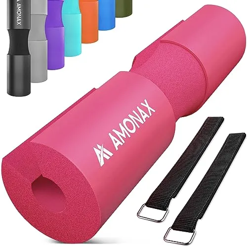 Amonax langhantel polster, extra dicke nackenpolster langhantel- Barbell Pad nackenschutz für hip thrust und squat, und andere Übungen, Fitness, Krafttraining für Männer und Frauen (Schwarz)