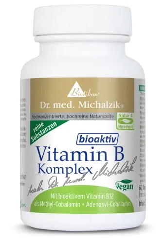 Vitamin B Komplex Dr. med. Michalzik - Bioaktive B-Vitamine für optimale Gesundheit - Vitamin B-Complex Präparate mit allen B-Vitaminen plus Betain, Cholin und Myo-Inositol in bioaktiver Form. Vegan, ohne Zusatzstoffe, hergestellt in Deutschland für höchste Qualität.
