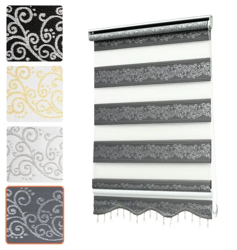 Bailena® Doppelrollo Klemmfix ohne Bohren in silber von Bailena