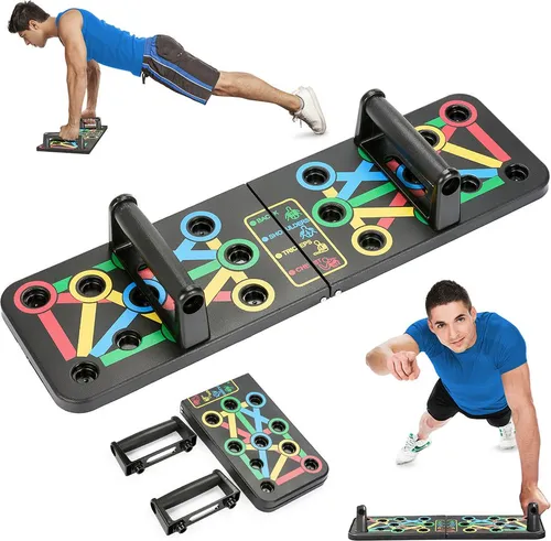 Gymtek® Faltbares Liegestütze Brett - Push-up Board, Fitnessgeräte für Zuhause - Liegestützgriffe für Home Gym
