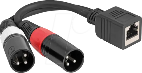 DELOCK 88179 - XLR Audio Extender & Adapter, Cat. 5, 20 cm