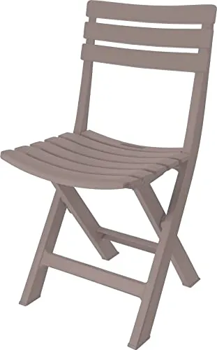 Spetebo Kunststoff Klappstuhl - Braun, Klappbarer Gartenstuhl für Balkon und Terrasse - Robuster und pflegeleichter Klappstuhl aus Kunststoff, ideal für Garten, Balkon oder Camping. Witterungsbeständig mit praktischer Klappfunktion für einfache Lagerung.