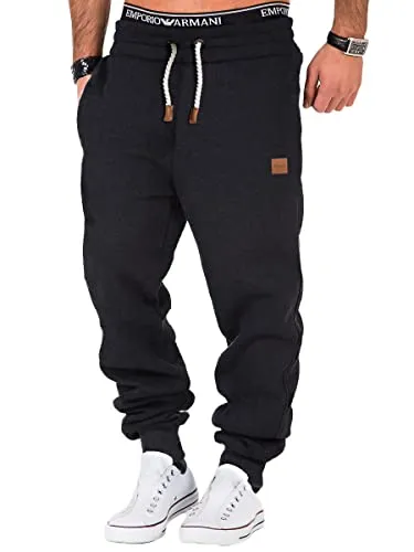REPUBLIX Herren Sporthose Jogger Jogginghose Sweatpants Trainingshose R-0053 Anthrazit M