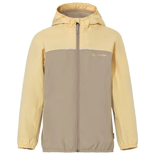 VAUDE Unisex Kinder Kids Turaco Jacket III - Vanilla, 110-116 EU - Funktionsjacke für Kinder, wasserdicht, winddicht und atmungsaktiv, ideal für unterwegs und aus 100 % recyceltem Polyester hergestellt.