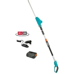 GARDENA THS 42 18V P4A Ready-To-Use Set - Akku-Stabheckenschere mit Teleskopstiel, präzise Schnitte und bis zu 240 Min. Laufzeit