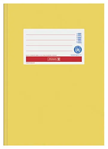 BRUNNEN Hefthülle aus Papier (10 Stück A5, Goldgelb)