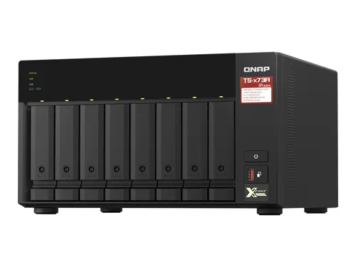 QNAP TS-873A-8G NAS System 8-Bay - NAS-Server mit 2,2 GHz AMD Ryzen V1500B Prozessor, 8GB RAM und Hot-Swap-fähigen Einschüben für maximale Flexibilität und Datensicherheit.