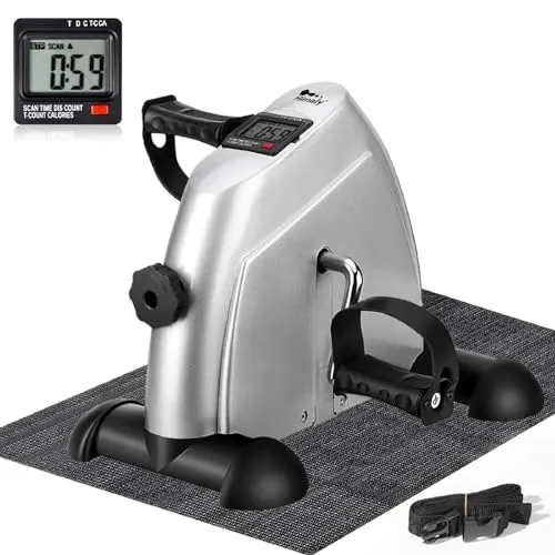 Minibike Heimtrainer – Pedaltrainer mit LCD-Monitor - Übungsgerät für Füße: Der verstellbare Widerstand ermöglicht individuelles Training für alle Altersgruppen, ideal für Zuhause oder im Büro.