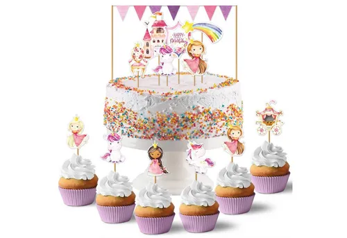 PAPIERDRACHEN Papierdekoration Cake Topper in pink von Papierdrachen