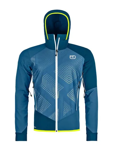 Ortovox Col Becchei Jacket Men - Mountain Blue (S) - Funktionsjacke für anspruchsvolle Skitouren, extrem atmungsaktiv und winddicht. Ideal für alpine Abenteuer mit Merino Naturetec Light für besten Tragekomfort und Klimaregulierung.