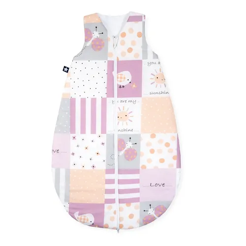 Julius Zöllner Schlafsack - Patch Rose (75 cm) - Babyschlafsäcke, bequem und sicher für einen ruhigen Schlaf Ihres Babys mit einem niedlichen Patch Rose Design.
