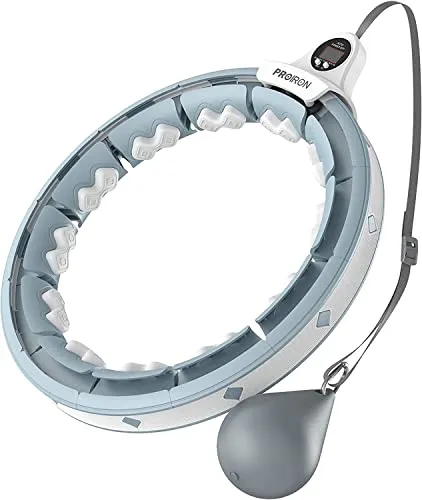 PROIRON Smart Hula Hoop Reifen für Erwachsene - Fitnessreifen mit intelligenten Sensoren zur Trainingsüberwachung, verstellbar für Taillenumfänge von 69 bis 116 cm und 360° Massageköpfen für effektiven Gewichtsverlust und Komfort.