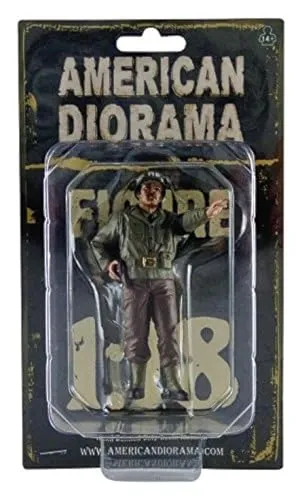 American Diorama – 77415 – Figur – WWII USA Military Polizei 2 with Riffle – Echelle 1/18 – Braun/Beige