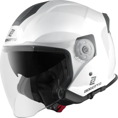 Bogotto Motorradhelm H586 Jethelm - ECE 22.06, Sonnenvisier & Ratschenverschluss XXL - Motorradhelm in XXL, ausgestattet mit kratzfestem Sonnenvisier und sicherem Ratschenverschluss. Ideal für komfortable Fahrten und maximale Sicherheit.