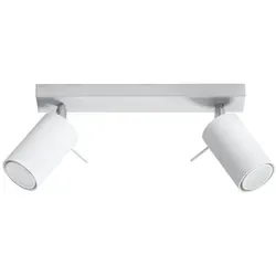 Deckenleuchte RING 2 weiß - Moderne Deckenleuchte mit 2 beweglichen Lampenschirmen, ideal für individuelle Lichtgestaltung in jedem Raum. Aus hochwertigem Stahl gefertigt und einfach zu montieren - für zeitlose Eleganz und Komfort.