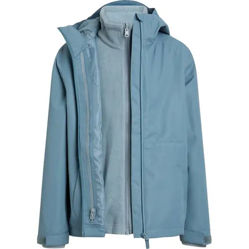 McKINLEY Outdoorjacke Justin 3:1 III B blau 140 EU - Vielseitige Funktionsjacke für Outdoor-Aktivitäten: atmungsaktiv, wasserdicht und winddicht. Ideal für wechselhafte Wetterbedingungen, mit praktischer Kapuze und sportlichem Design.