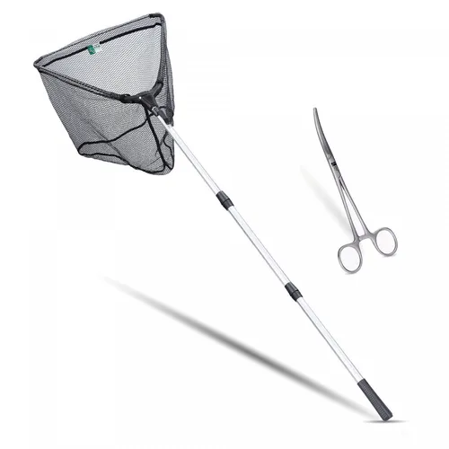 Teleskopkescher-Angelset Unterfangkescher 2,10m mit Hakenlöserzange Zite Fishing