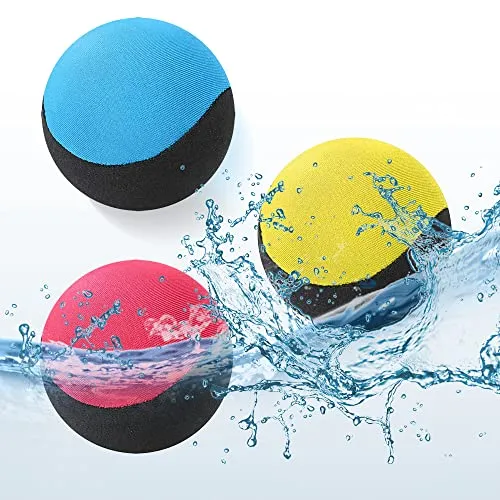 mizikuu Wasserball Springender, 3 Stück Wasserspringball für Hand Stressabbau Ball für Jugendliche und Erwachsene Schwimmbad, Strand, Meer und Outdoor-Aktivitäten