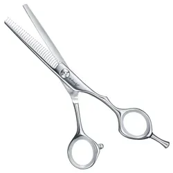 e-kwip + Schere Elegance 5.5 mod.30T - Haarschneider mit präzisen 30 Zähnen für feine Schnitte, ideal für professionelle Frisuren und kreative Stylings.