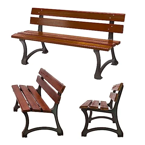 Dema Parkbank Hamburg 150x40x44 cm - Massive Vollholz Gartenbank, robust und wetterfest – Ideal für Garten, Terrasse oder Balkon, bietet langlebigen Sitzkomfort.