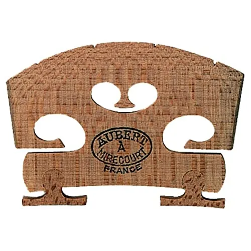 Aubert Steg Adjustable Violine 4/4 Mittel - Ersatzteil für Streichinstrumente, hochwertiger Ahorn sorgt für volles Klangbild, bewegliche Füße passen sich flexibel der Deckenwölbung an.